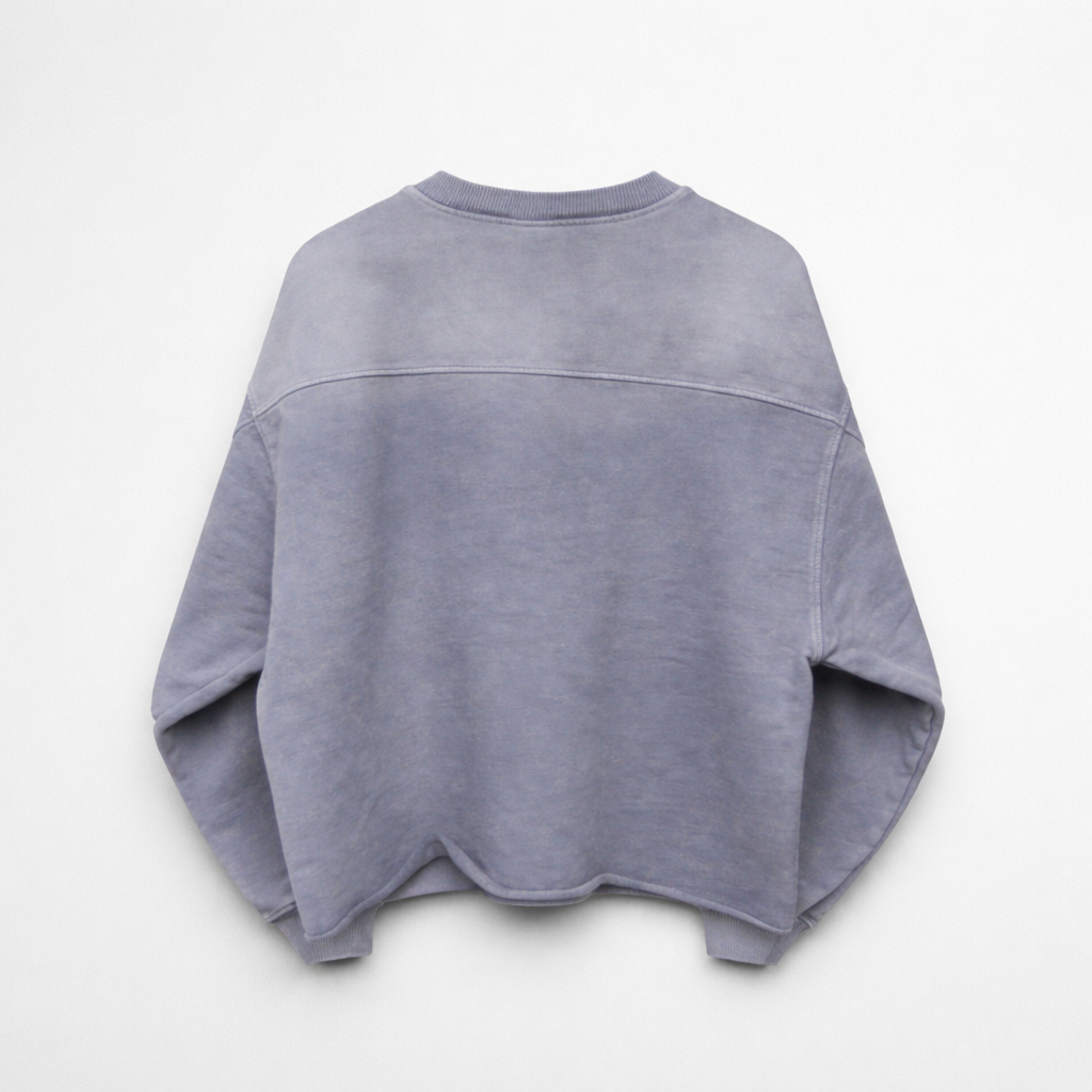 BUZO CUELLO REDONDO BOXY FIT ACIDWASH