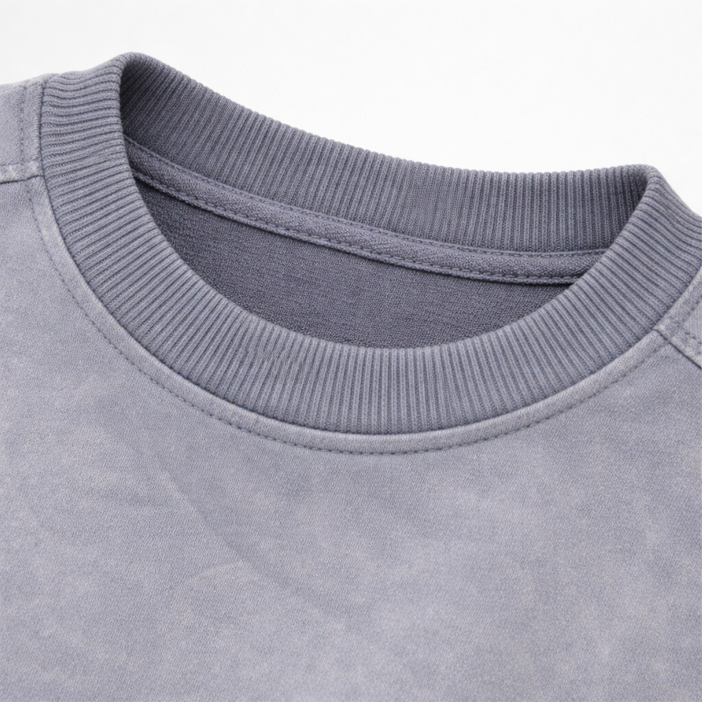 BUZO CUELLO REDONDO BOXY FIT ACIDWASH